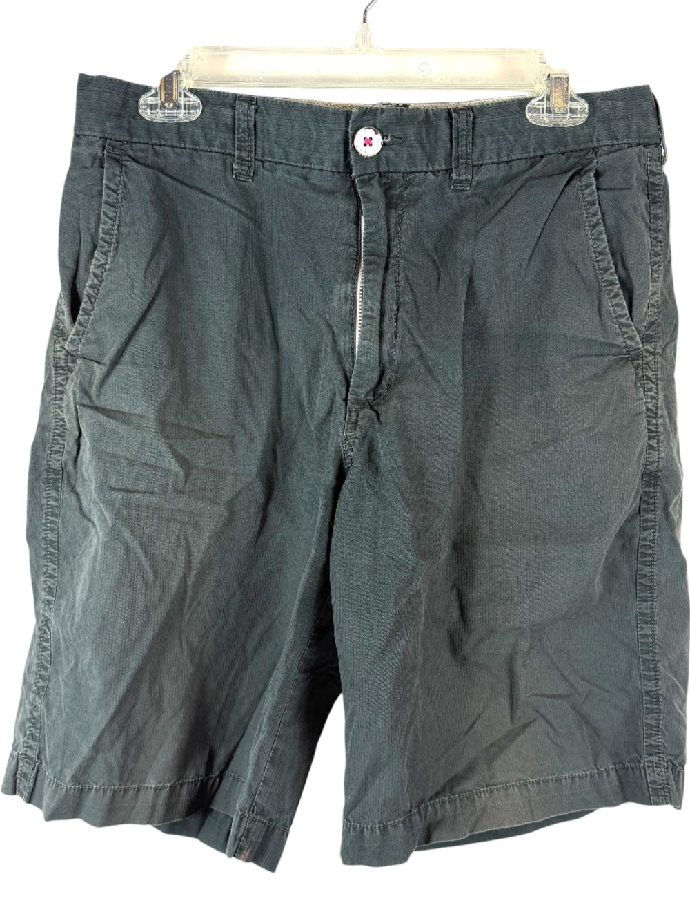 American Eagle Men’s Shorts 30 Chino Charcoal Flat Front Cotton Y2K Streetwear